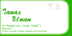 tamas ulman business card